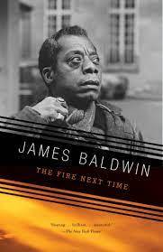 Book cover featuring a black and white photo of James Baldwin looking up to the sky